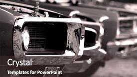  Presentation with muscle - Presentation design with american muscle cars background and a tawny brown colored foreground