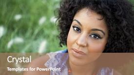  Presentation with sensuality woman black angel relaxing - PPT layouts featuring american nature - young african woman relaxing background and a coral colored foreground