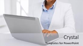  Presentation with business technology internet and network - Slide deck consisting of american network - office business technology and internet background and a light gray colored foreground