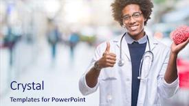  Presentation with psychology theory - Amazing theme having american neurologist doctor or psychology backdrop and a sky blue colored foreground