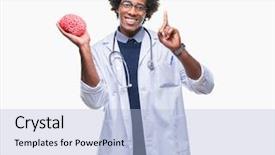  Presentation with psychology altruism - PPT theme featuring american neurologist doctor or psychology background and a  colored foreground