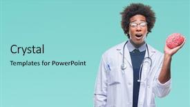  Presentation with psychology - Colorful slide deck enhanced with american neurologist doctor or psychology backdrop and a arctic colored foreground