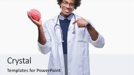  Presentation with psychology - Theme having american neurologist doctor or psychology background and a  colored foreground
