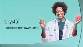  Presentation with behaviorism psychology - Slide set consisting of american neurologist doctor or psychology background and a arctic colored foreground