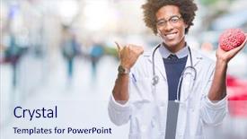  Presentation with developmental psychology - Theme having american neurologist doctor or psychology background and a sky blue colored foreground