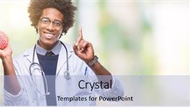  Presentation with psychology design - Presentation featuring american neurologist doctor or psychology background and a light blue colored foreground