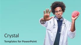  Presentation with behaviorism psychology - PPT theme enhanced with american neurologist doctor or psychology background and a arctic colored foreground