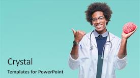  Presentation with psychology - Cool new presentation theme with american neurologist doctor or psychology backdrop and a arctic colored foreground