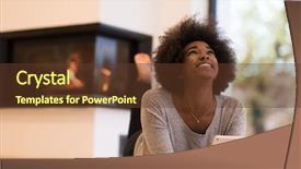  Presentation with black women - Beautiful presentation design featuring american people - beautiful young black women using backdrop and a tawny brown colored foreground