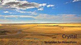  Presentation with clear - PPT layouts having american prairie in clear autumn background and a red colored foreground