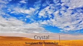  Presentation with road yellow - Beautiful presentation theme featuring american-prairie-in-september backdrop and a gold colored foreground