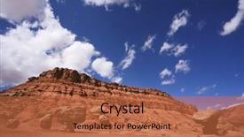  Presentation with sandstone - Amazing slides having american red rock desert the famous giant mushroom of red sandstone glowing clouds midday shadows backdrop and a red colored foreground