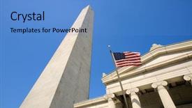  Presentation with american revolution - Audience pleasing slide deck consisting of american revolution history - detail of bunker hill monument backdrop and a teal colored foreground