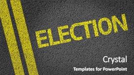  Presentation with election - Beautiful slide set featuring elect thailand - election written on the road backdrop and a dark gray colored foreground