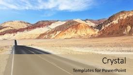  Presentation with road quality - Beautiful presentation featuring american roads a straight line backdrop and a coral colored foreground