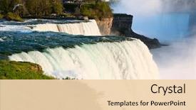  Presentation with new york - Audience pleasing slide deck consisting of american side of niagara falls backdrop and a lemonade colored foreground