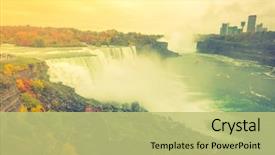  Presentation with managing finances during and after college - Slide deck having american side of niagara falls background and a yellow colored foreground