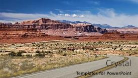  Presentation with southwest - Slide deck enhanced with american-southwest-landscape-glen-canyon background and a coral colored foreground
