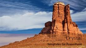  Presentation with southwest - Slide set consisting of american-southwest-landscape-rock-formations background and a red colored foreground