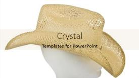  Presentation with cowboy hat - Beautiful presentation theme featuring american straw worn cowboy hat backdrop and a lemonade colored foreground
