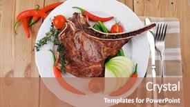  Presentation with roast sirloin beef - PPT layouts enhanced with american style - holiday savory roasted beef spare background and a coral colored foreground