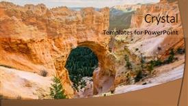  Presentation with utah - PPT theme having american west nature - bryce canyon national park utah background and a coral colored foreground