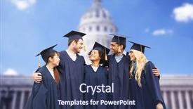  Presentation with bachelor - Slide set featuring american white house background background and a  colored foreground