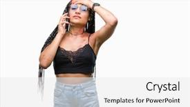  Presentation with african american seniors - Beautiful theme featuring american with birth mark talking backdrop and a white colored foreground