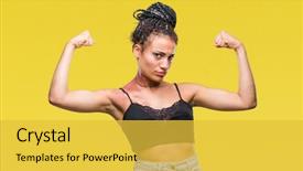  Presentation with proud american - Cool new PPT layouts with american with pigmentation blemish birth backdrop and a yellow colored foreground