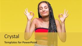  Presentation with motherhood and african american - Presentation theme consisting of american with pigmentation blemish birth background and a yellow colored foreground