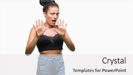  Presentation with african american talent show - Slides enhanced with american with pigmentation blemish birth background and a white colored foreground