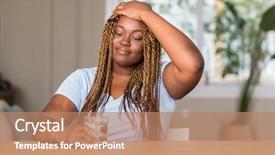  Presentation with african american wedding - Beautiful slide deck featuring american woman drinking water stress backdrop and a  colored foreground