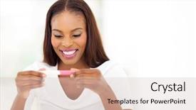  Presentation with afro - PPT layouts with american woman looking at pregnancy background and a lemonade colored foreground