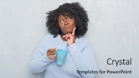  Presentation with african american couples on the mountaintop - Slide set with american woman over grey grunge background and a lemonade colored foreground