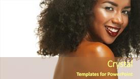  Presentation with african beauty - Beautiful presentation featuring american woman with big afro backdrop and a red colored foreground