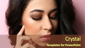  Presentation with elementary school african american female career - Beautiful presentation design featuring american woman with long eyelashes backdrop and a tawny brown colored foreground