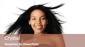  Presentation with long hair - Slide deck having american woman with long hair background and a coral colored foreground