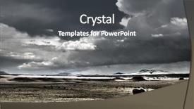  Presentation with americana - Amazing PPT theme having americana mountains - south western usa landscape backdrop and a dark gray colored foreground