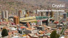  Presentation with americana - Theme enhanced with americana mountains - viev stadium is estadio libertador background and a gray colored foreground