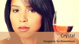  Presentation with wine - PPT theme enhanced with americanexpress - portrait of young happy beautiful background and a coral colored foreground