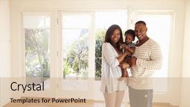  Presentation with new home - Slides featuring first americans - portrait of family in new background and a soft green colored foreground