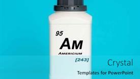  Presentation with chemical plastic - Slides having americium-am-chemical-element background and a cyan colored foreground
