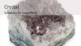  Presentation with quartz mineral - PPT theme consisting of amethyst violet purple quartz mineral background and a light gray colored foreground