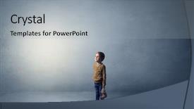  Presentation with alone - Amazing presentation design having amiability - little waggish kid staying alone backdrop and a  colored foreground