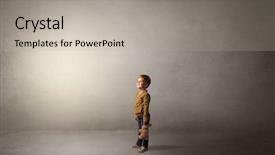  Presentation with alone - Audience pleasing presentation consisting of amiability - little waggish kid staying alone backdrop and a  colored foreground