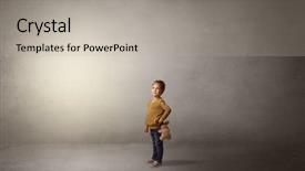  Presentation with alone - Amazing PPT layouts having amiability - little waggish kid staying alone backdrop and a  colored foreground