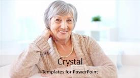  Presentation with portrait of excited overjoyed female - Amazing presentation design having concept restaurant menus healthy eating homemade gourmands gluttony creamy soup with seafood on a messy weathered wooden background with ingredients top-down view backdrop and a coral colored foreground