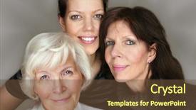  Presentation with granddaughter walking senior - Audience pleasing PPT layouts consisting of amiability - senior woman and mature daughter backdrop and a tawny brown colored foreground