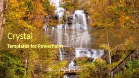  Presentation with falls - PPT layouts featuring amicalola-falls-georgia-usa background and a tawny brown colored foreground