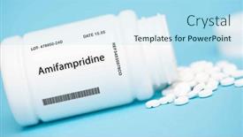  Presentation with tablet - Presentation with amifampridine-potassium-channel-blocker-lambert background and a  colored foreground